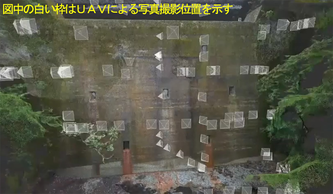 図4 近接写真撮影による3次元点群データ作成状況